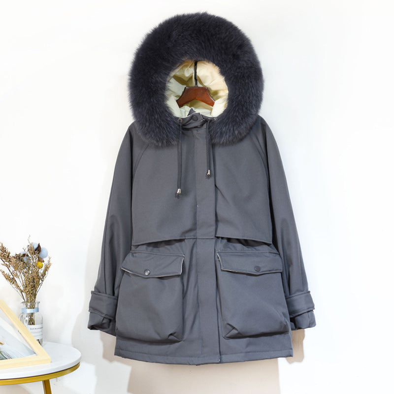 Fur collar down jacket Best YouTube Store