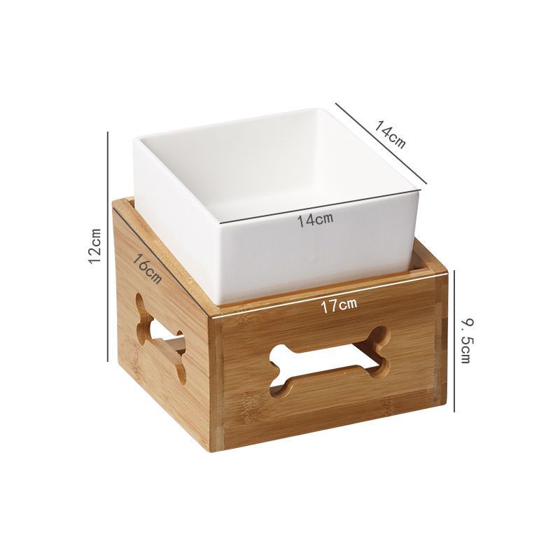 Large Capacity High Stand Ceramic Pet Bowl Pets Fashion