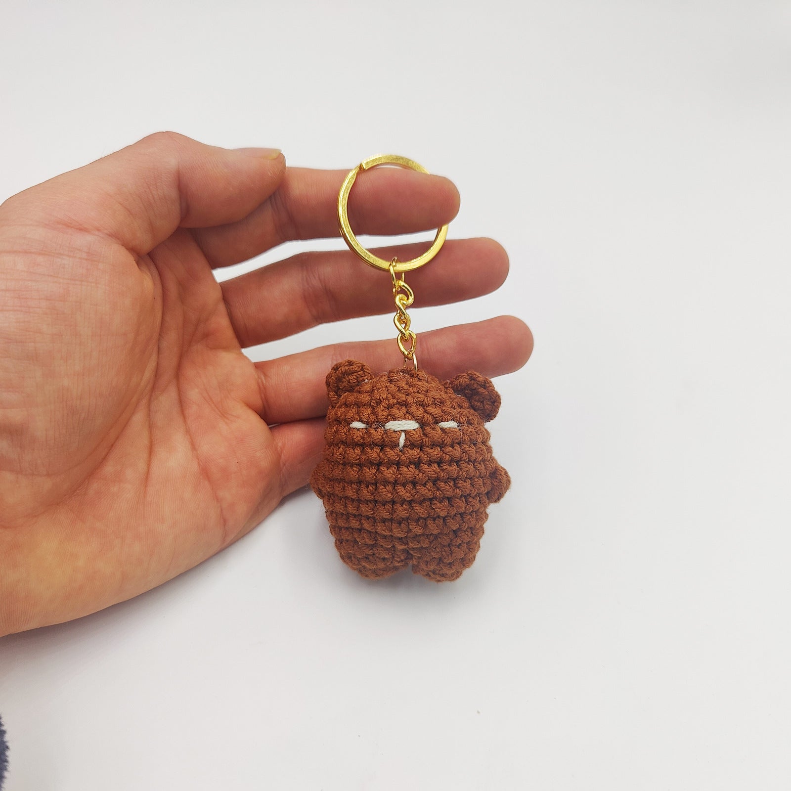Cute Bear Pendant Handmade Woven Keychain LadyShow.Store