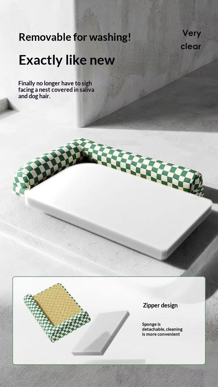 Checkerboard-pattern Cooling Mat Pets Fashion