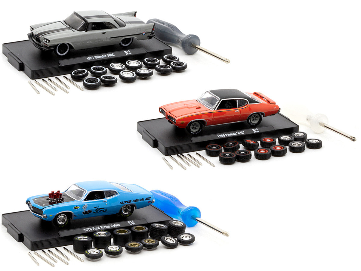"Auto Wheels" 3 piece Car Set Release 13 Limited Edition to 5000 pieces Worldwide 1/64 Diecast Model Cars by M2 Machines LuxuryLifeWay Online Store
