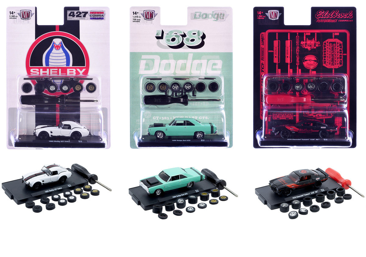 "Auto Wheels" 3 piece Car Set Release 14 Limited Edition to 2368 pieces Worldwide 1/64 Diecast Model Cars by M2 Machines LuxuryLifeWay Online Store