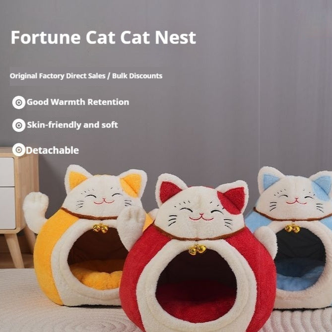 New Fortune Cat Bed Lucky Pet Nest Pets Fashion