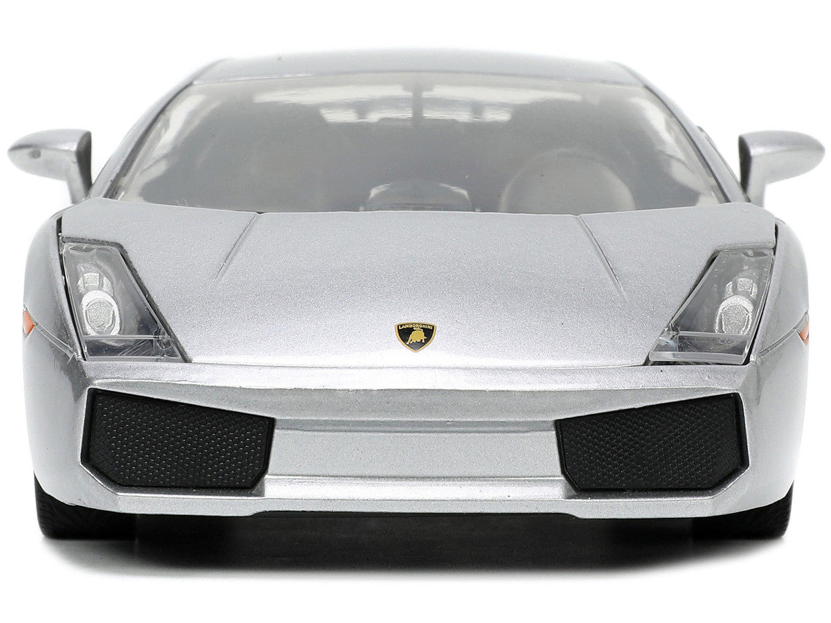 Lamborghini Gallardo Superleggera Silver Metallic with Yellow Stripes "Hyper-Spec" Series 1/24 Diecast Model Car by Jada LuxuryLifeWay Online Store