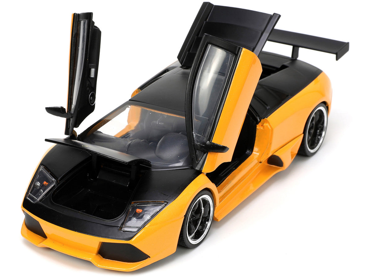 Lamborghini Murcielago LP 640 Yellow Metallic and Matt Black "Hyper-Spec" Series 1/24 Diecast Model Car by Jada LuxuryLifeWay Online Store