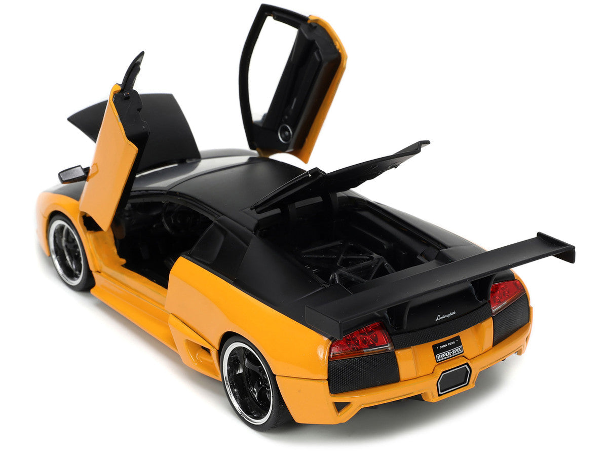 Lamborghini Murcielago LP 640 Yellow Metallic and Matt Black "Hyper-Spec" Series 1/24 Diecast Model Car by Jada LuxuryLifeWay Online Store