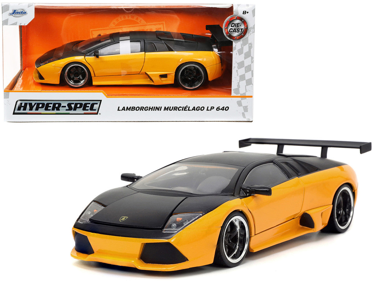 Lamborghini Murcielago LP 640 Yellow Metallic and Matt Black "Hyper-Spec" Series 1/24 Diecast Model Car by Jada LuxuryLifeWay Online Store