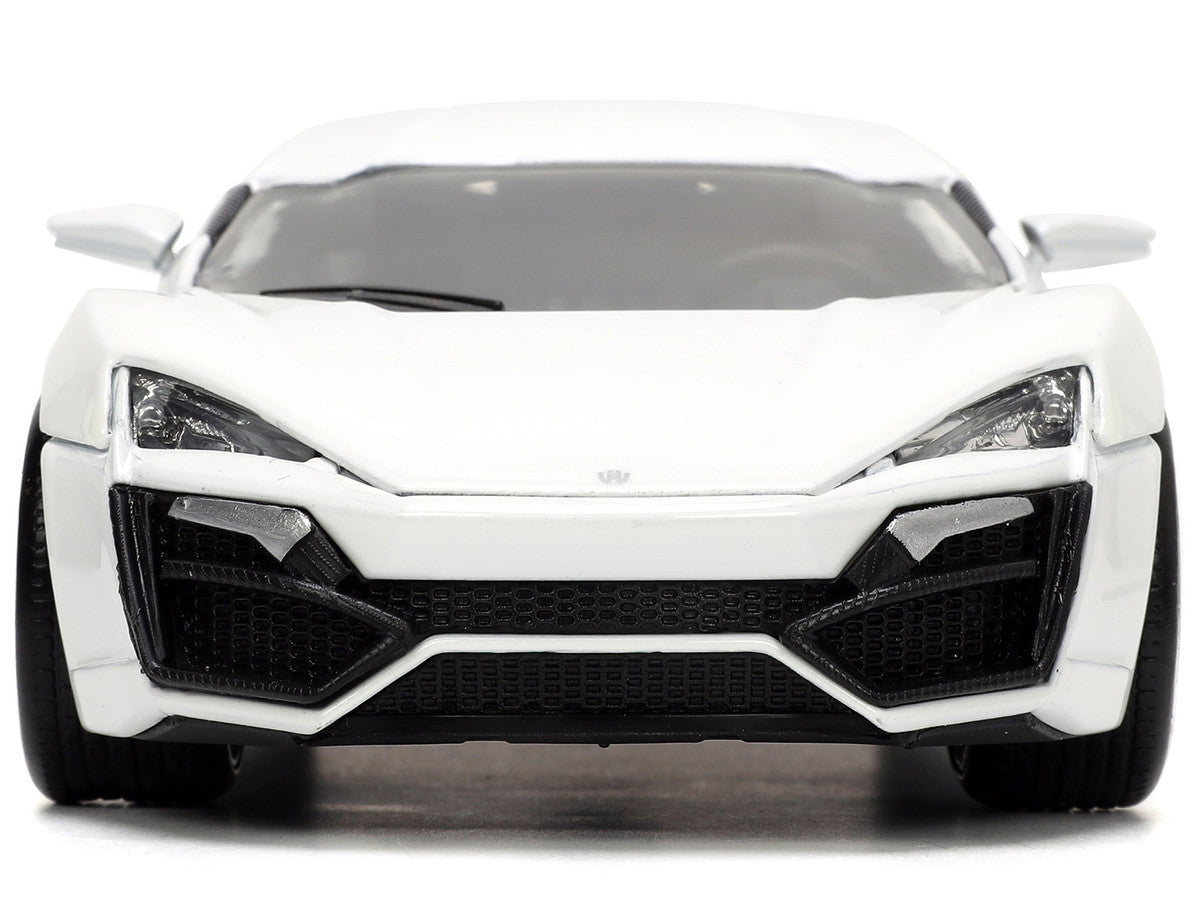 Lykan Hypersport White with Bronze Metallic Rear Spoiler "HKS" "Hyper-Spec" Series 1/24 Diecast Model Car by Jada LuxuryLifeWay Online Store