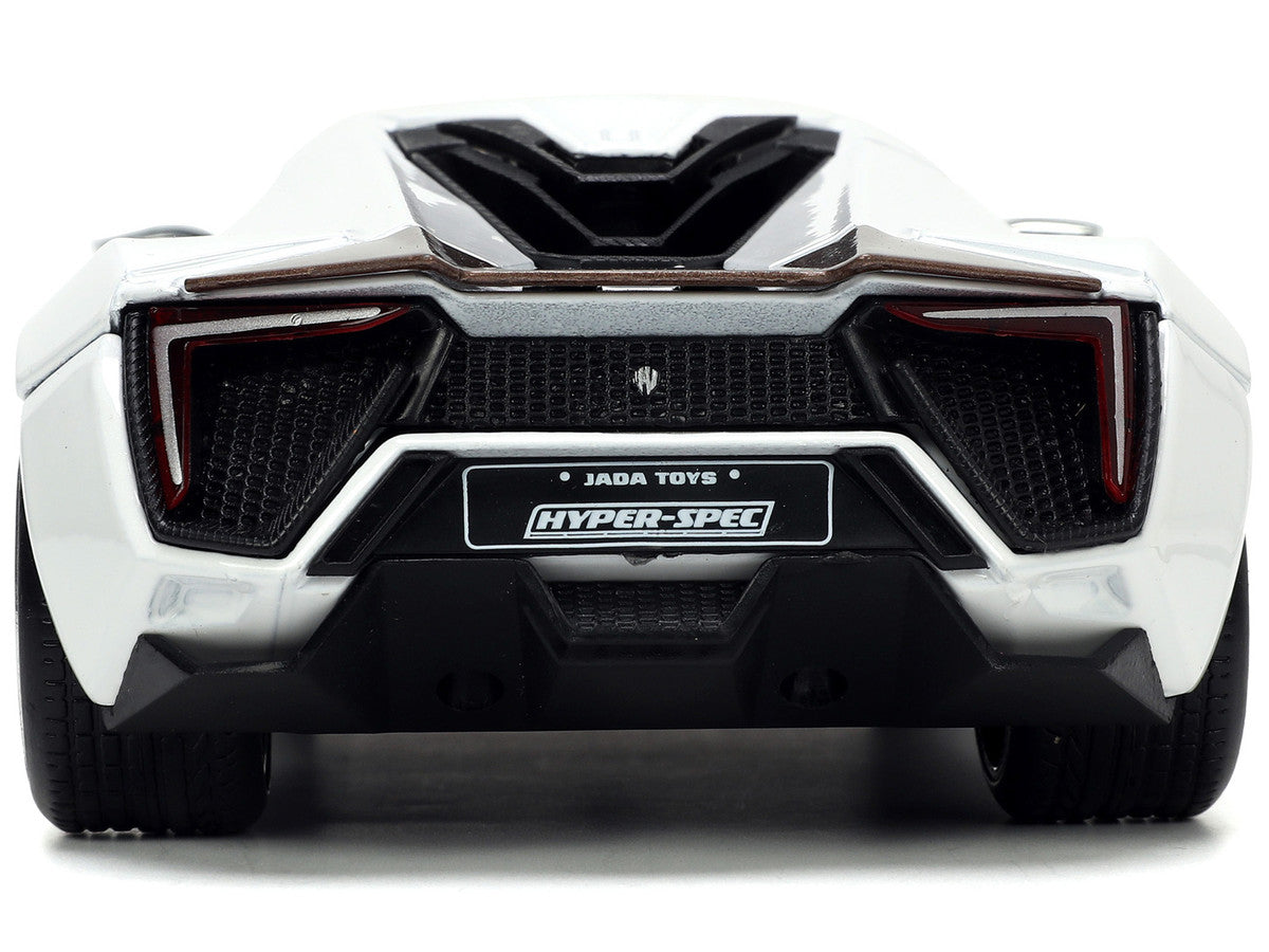 Lykan Hypersport White with Bronze Metallic Rear Spoiler "HKS" "Hyper-Spec" Series 1/24 Diecast Model Car by Jada LuxuryLifeWay Online Store