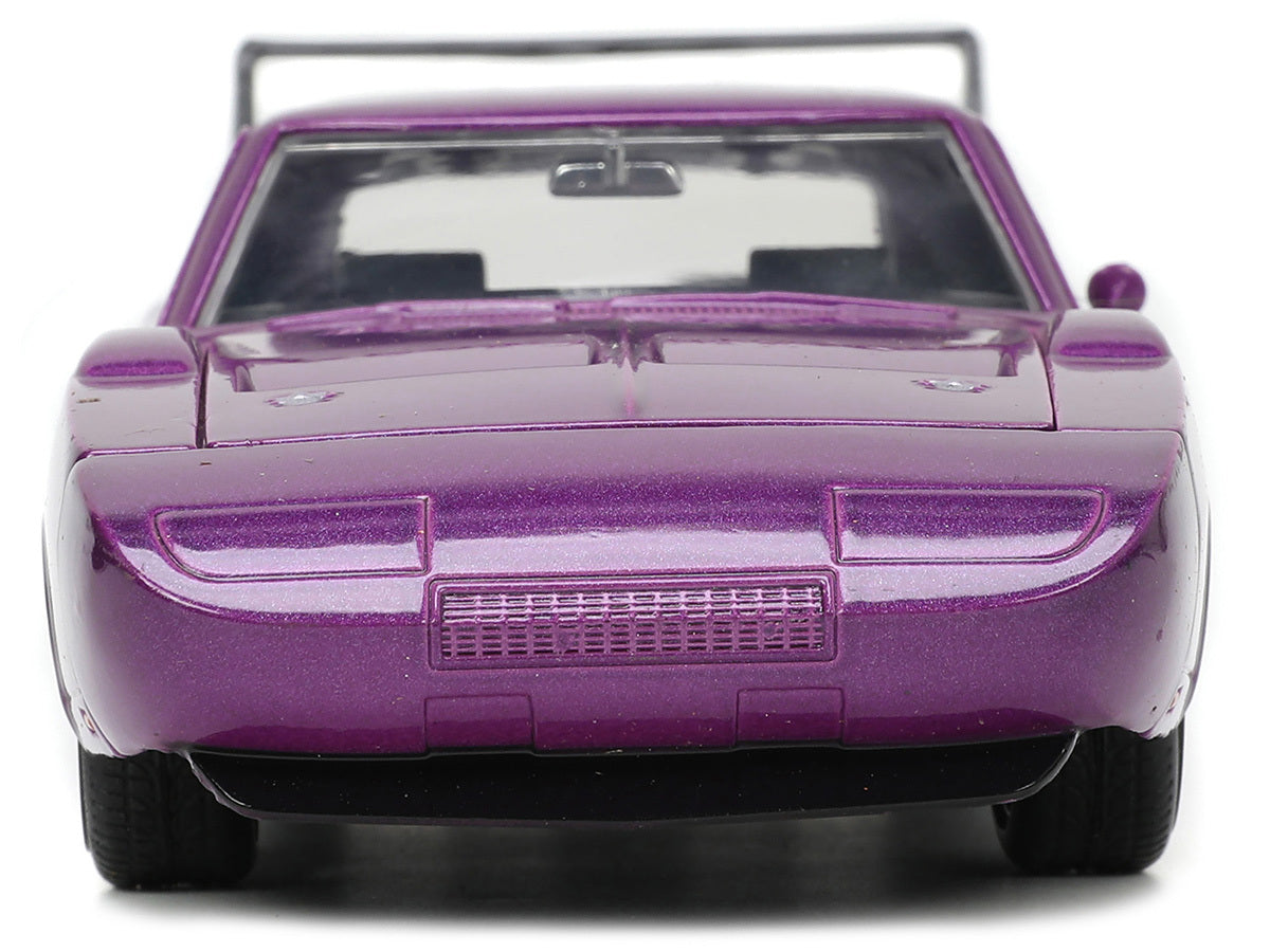 1969 Dodge Charger Daytona Purple Metallic with Black Tail Stripe "Bigtime Muscle" Series 1/24 Diecast Model Car by Jada LuxuryLifeWay Online Store