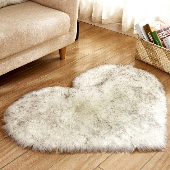 Plush Heart Shaped Carpet PearlNestDecor.com