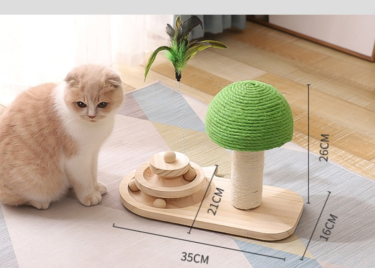 Pet Cat Tree Toys Cat Scratch Post Pet Furniture Scratching Post Cats Claw Scratcher Double Sisal Balls Cat Accessories Pets Fashion