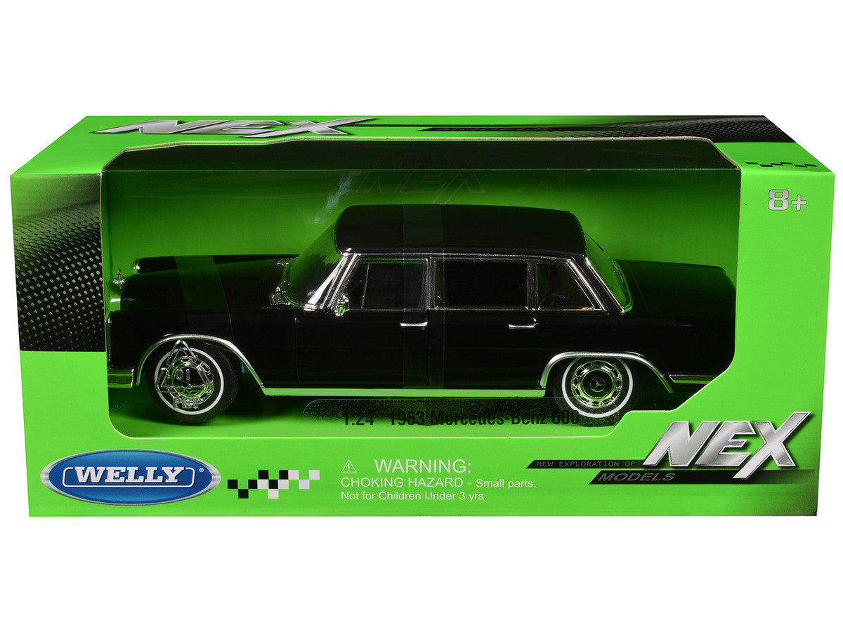 1963 Mercedes-Benz 600 Black "NEX Models" Series 1/24 Diecast Model Car by Welly LuxuryLifeWay Online Store