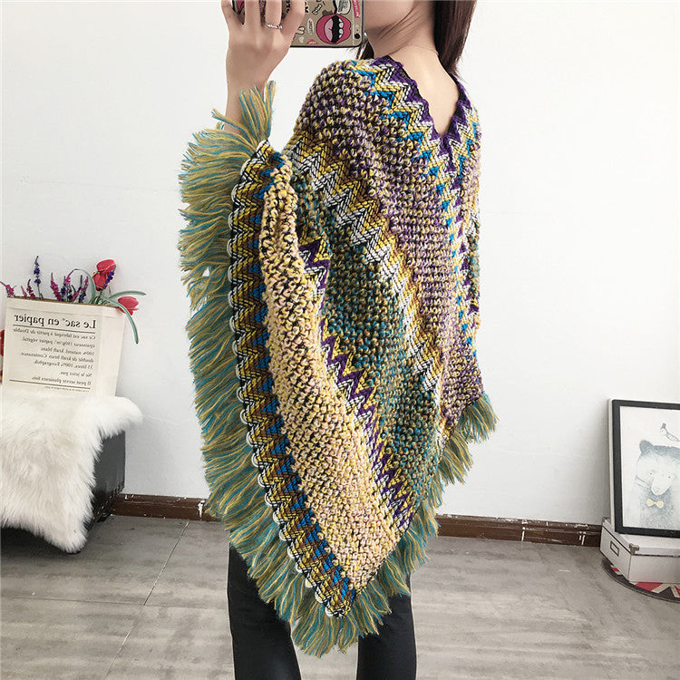 Tassel Scarf Knit Coat NorixaFashion.com