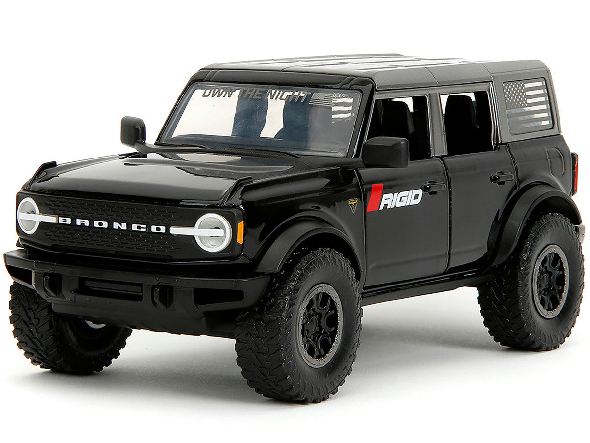 2021 Ford Bronco Badlands Black "Rigid" with Extra Wheels "Just Trucks" Series 1/24 Diecast Model Car by Jada LuxuryLifeWay Online Store