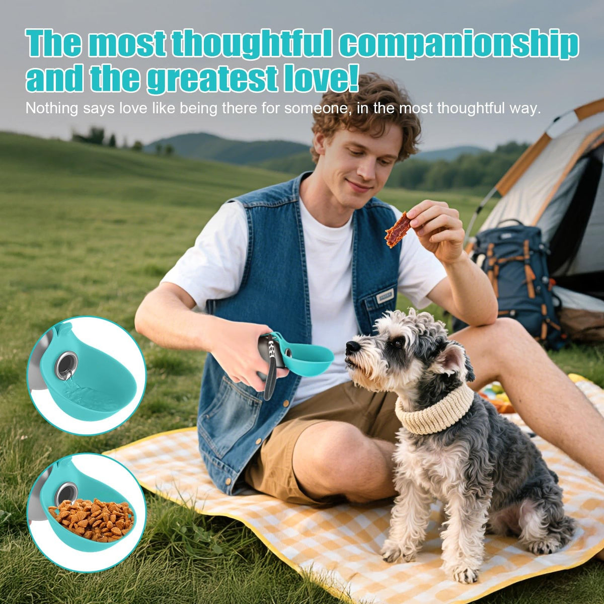 Portable Dog Water Bottle 10oz Stainless Steel Travel Dog Water Dispenser With Bowl No-Spill Puppy Water Bottle For Walking Hiking Small Dog Water Bottle Pets Fashion