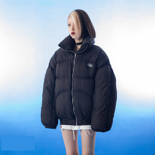 Solid Color High-necked Bread Jacket Warm Men's Down Padded Jacket CJD