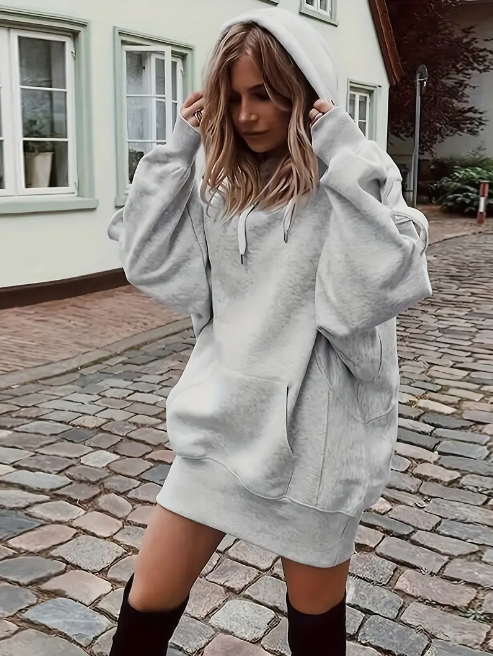 Women's Casual Hoodie With Kangaroo Pocket And Drawstring Waist - Comfortable And Stylish Sweatshirt For Everyday Wear NorixaFashion.com