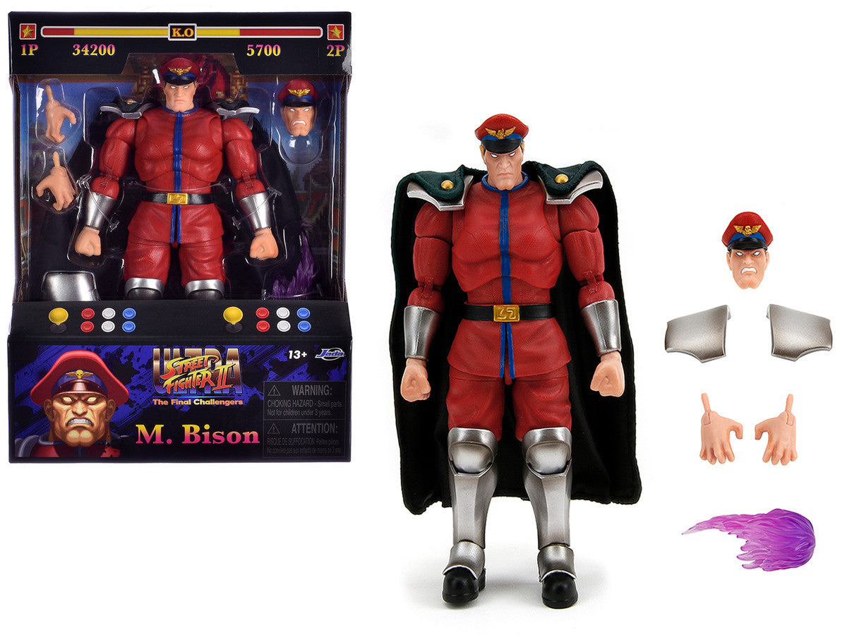 M. Bison 6" Moveable Figure with Accessories and Alternate Head and Hands "Ultra Street Fighter II: The Final Challengers" (2017) Video Game Model by Jada LuxuryLifeWay Online Store