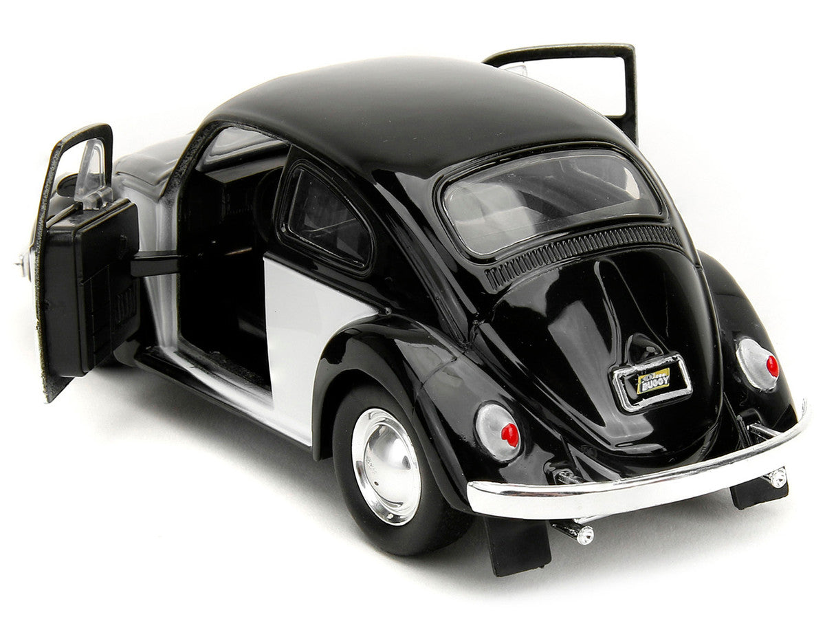 1959 Volkswagen Beetle "Punch Buggy" Black and White and Boxing Gloves Accessory "Punch Buggy" Series 1/32 Diecast Model Car by Jada LuxuryLifeWay Online Store