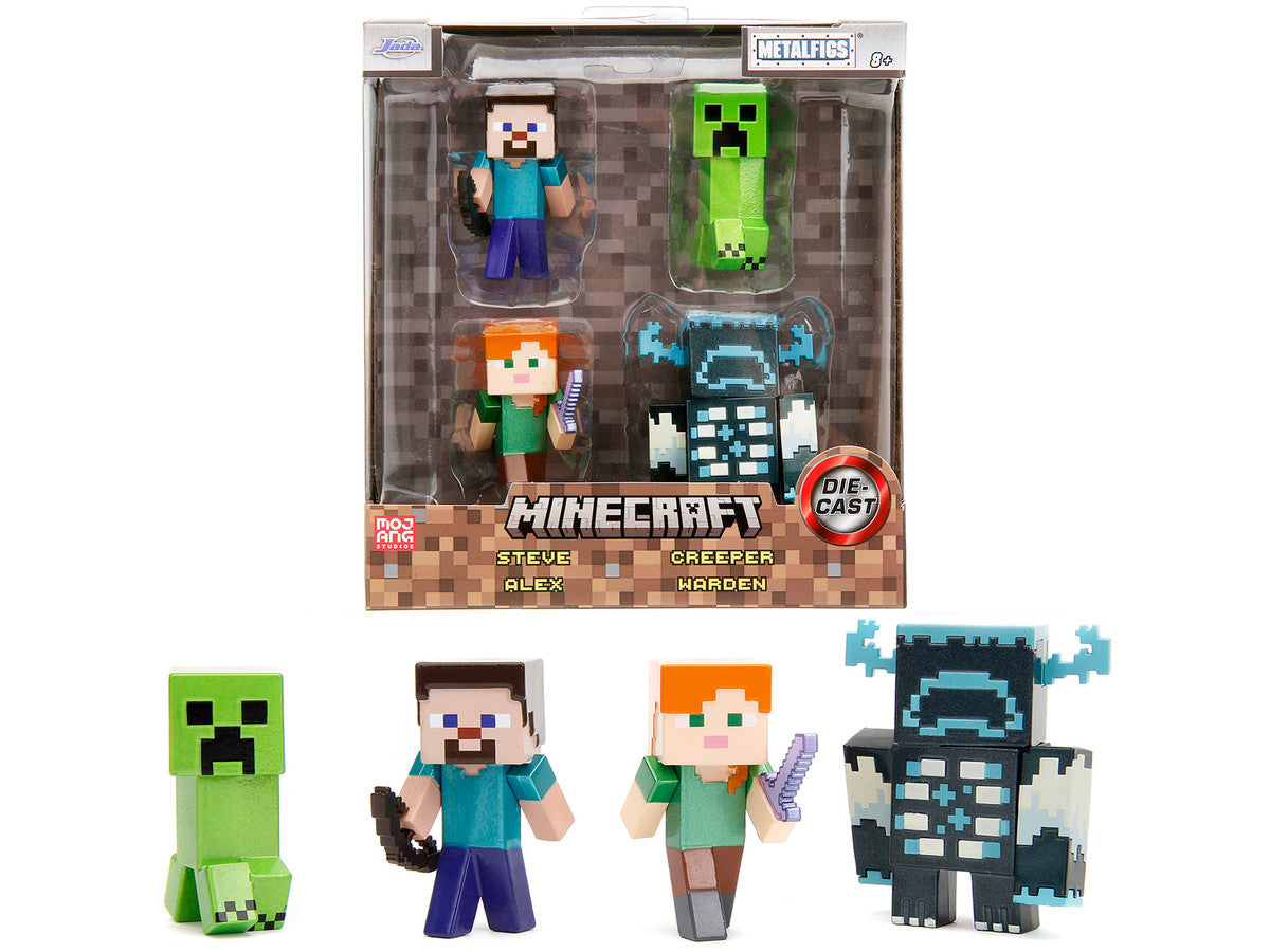 Set of 4 Diecast Figures "Minecraft" Video Game "Metalfigs" Series Diecast Models by Jada LuxuryLifeWay Online Store