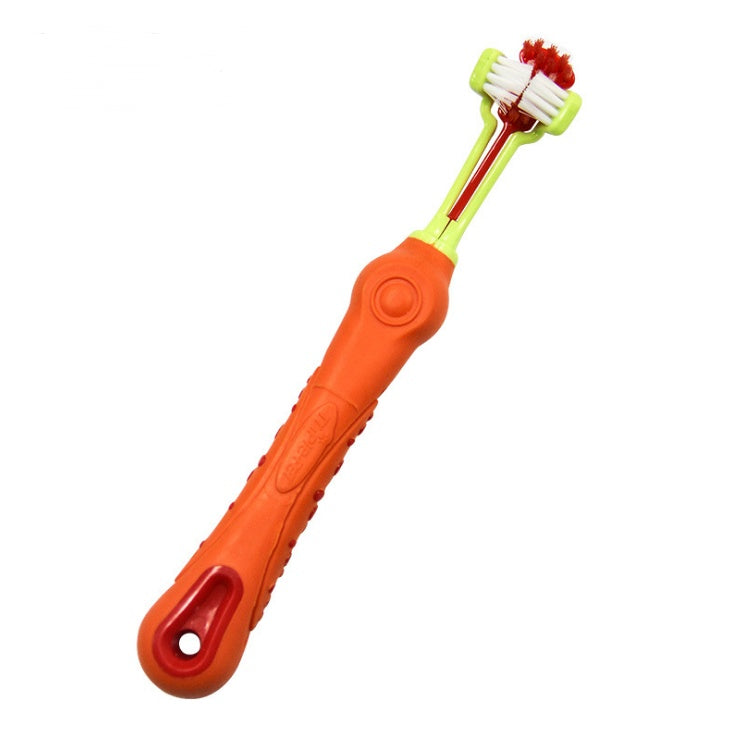 Three Sided Pet Toothbrush Dog Brush Bad Breath Tartar Teeth Care Pets Fashion