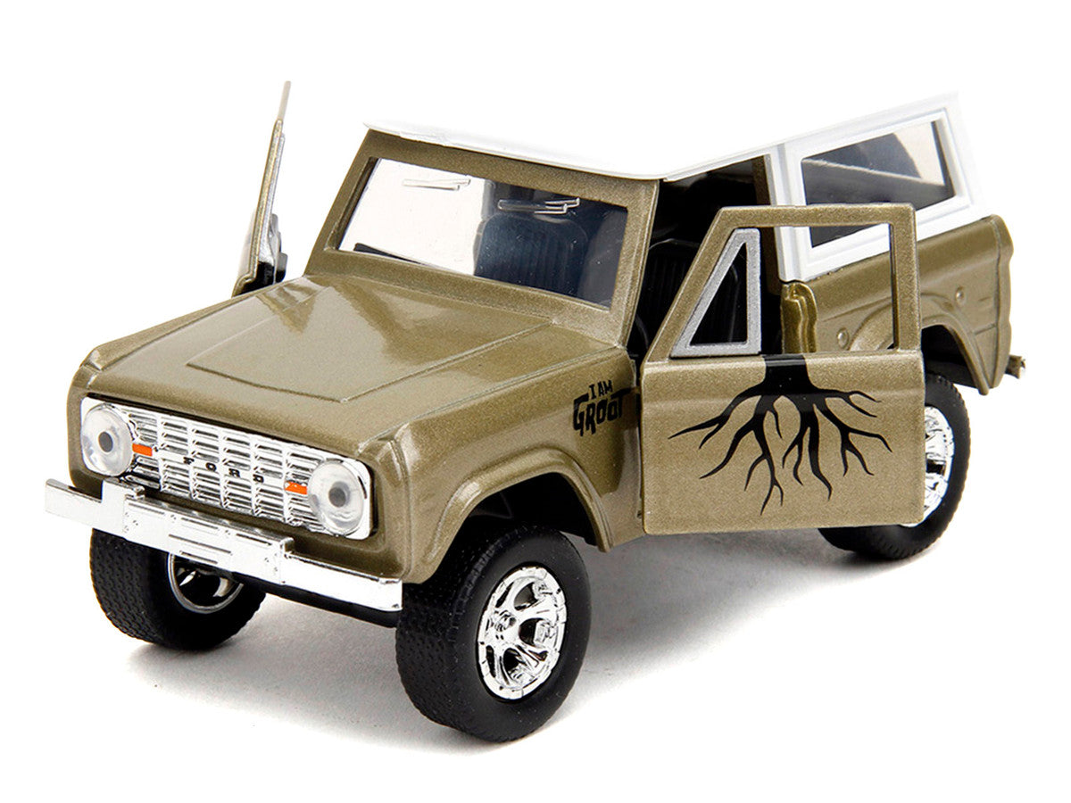 1973 Ford Bronco "Groot" Gold Metallic with White Top "Guardians of the Galaxy" "Hollywood Rides" Series 1/32 Diecast Car Model by Jada LuxuryLifeWay Online Store