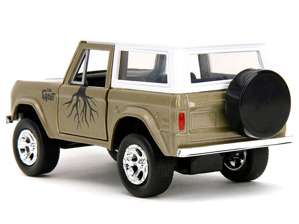 1973 Ford Bronco "Groot" Gold Metallic with White Top "Guardians of the Galaxy" "Hollywood Rides" Series 1/32 Diecast Car Model by Jada LuxuryLifeWay Online Store