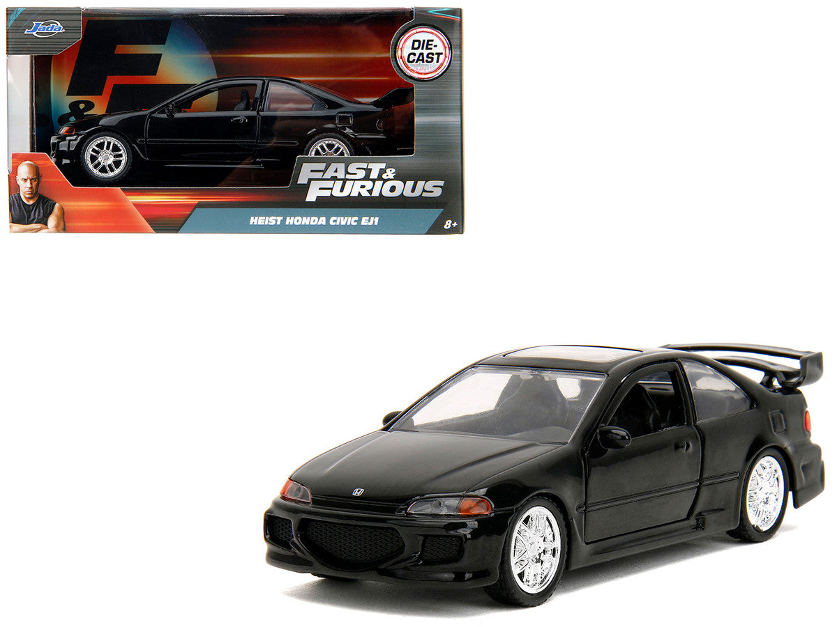 Heist Honda Civic EJ1 Black "The Fast and the Furious" (2001) Movie "Fast & Furious" Series 1/32 Diecast Model Car by Jada LuxuryLifeWay Online Store