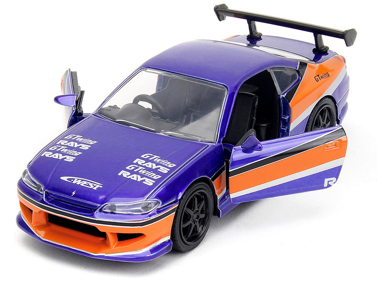 2001 Nissan Silvia S15 RHD (Right Hand Drive) Blue Metallic with Graphics "The Fast and the Furious: Tokyo Drift" (2006) Movie "Fast & Furious" Series 1/32 Diecast Car Model by Jada LuxuryLifeWay Online Store
