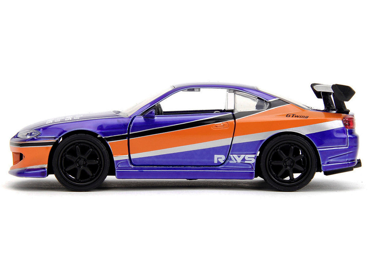 2001 Nissan Silvia S15 RHD (Right Hand Drive) Blue Metallic with Graphics "The Fast and the Furious: Tokyo Drift" (2006) Movie "Fast & Furious" Series 1/32 Diecast Car Model by Jada LuxuryLifeWay Online Store