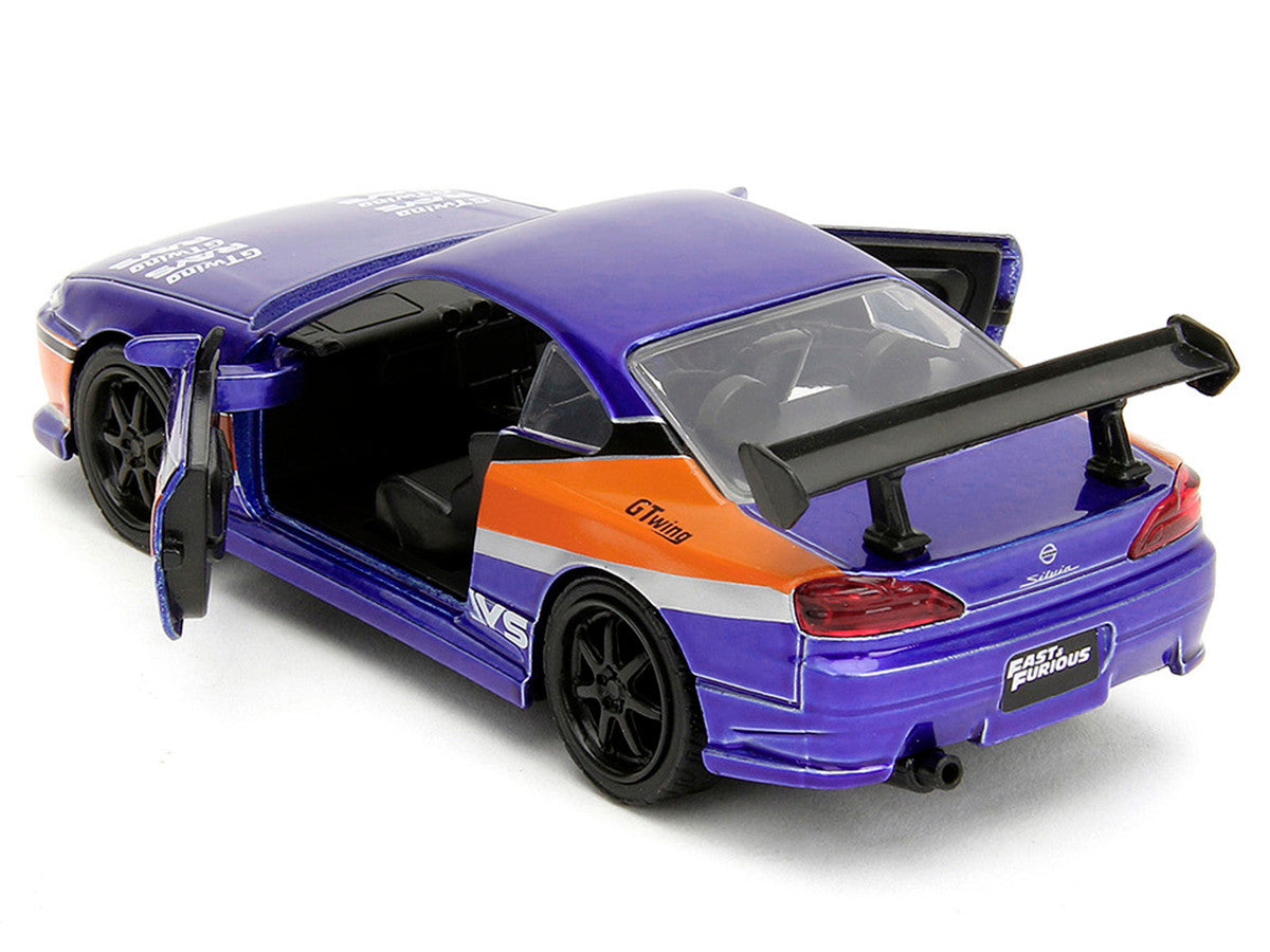 2001 Nissan Silvia S15 RHD (Right Hand Drive) Blue Metallic with Graphics "The Fast and the Furious: Tokyo Drift" (2006) Movie "Fast & Furious" Series 1/32 Diecast Car Model by Jada LuxuryLifeWay Online Store