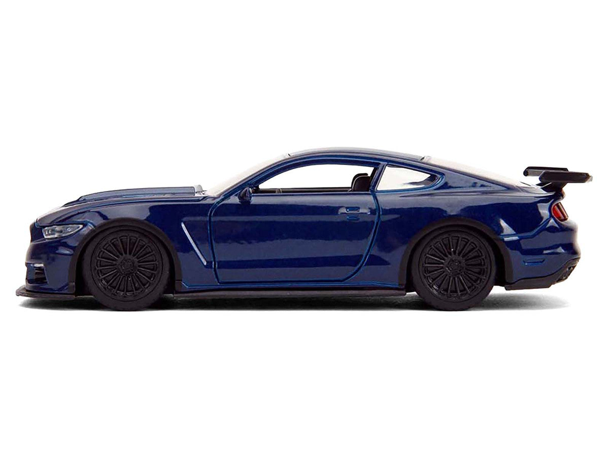 2016 Ford Mustang GT Dark Blue Metallic with White Stripe "F9" (2021) Movie "Fast & Furious" Series 1/32 Diecast Model Car by Jada LuxuryLifeWay Online Store