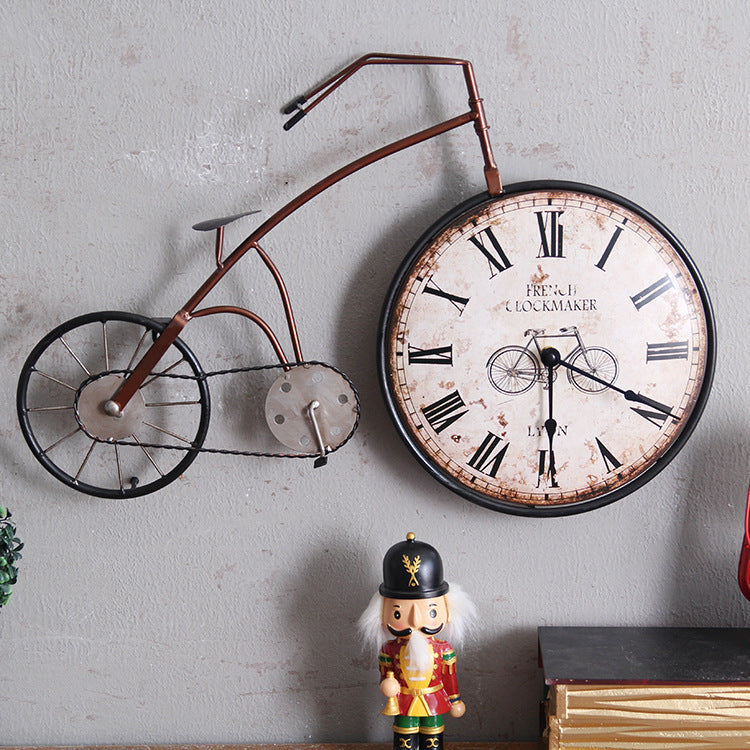 Creative bicycle wall clock PearlNestDecor.com