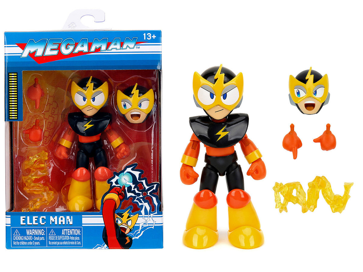Elec Man 4.5" Moveable Figure with Accessories and Alternate Head and Hands "Mega Man" (1987) Video Game Model by Jada LuxuryLifeWay Online Store