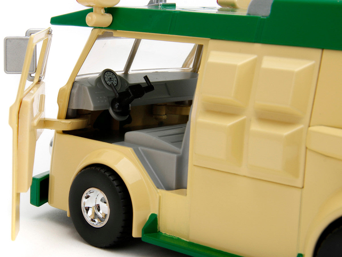 Party Wagon Green and Beige and Donatello Diecast Figure "Teenage Mutant Ninja Turtles" "Hollywood Rides" Series Diecast Model by Jada LuxuryLifeWay Online Store