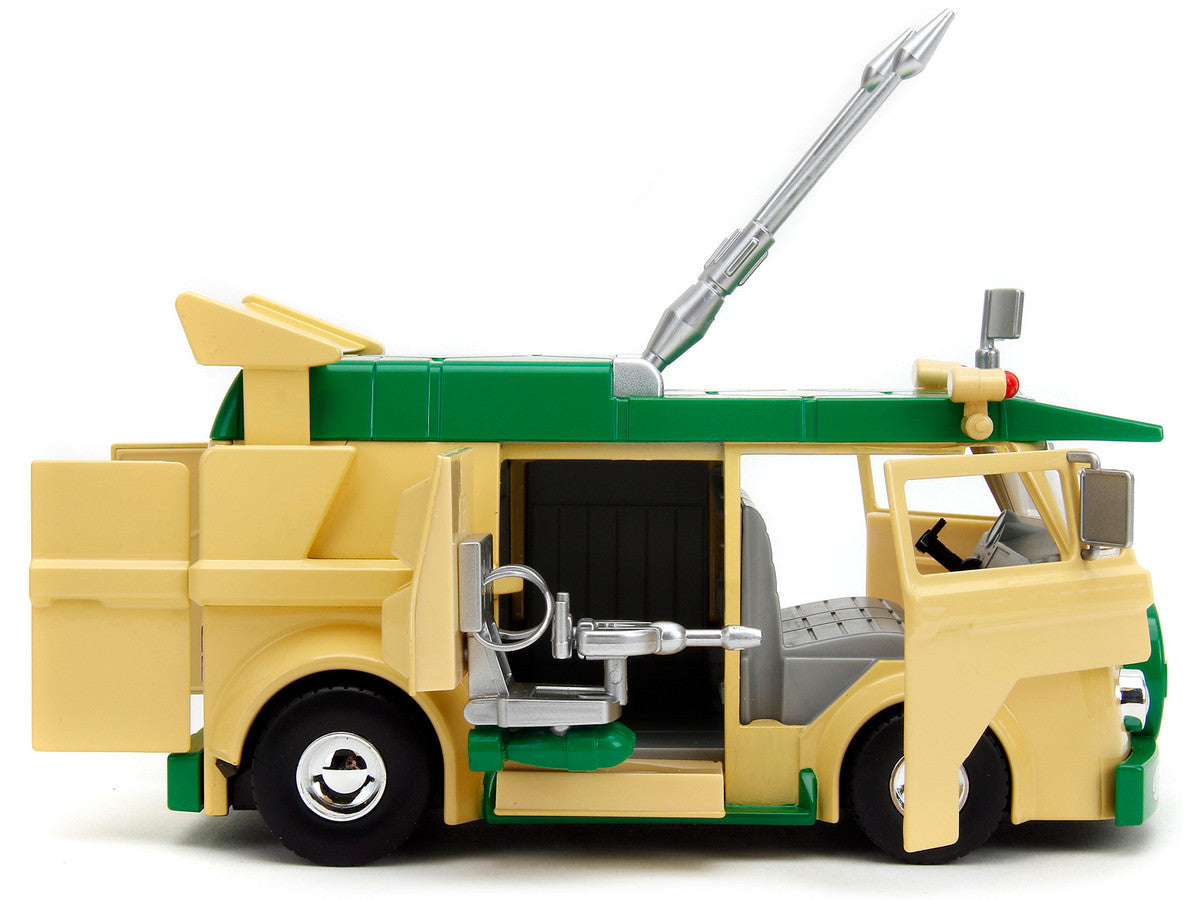 Party Wagon Green and Beige and Donatello Diecast Figure "Teenage Mutant Ninja Turtles" "Hollywood Rides" Series Diecast Model by Jada LuxuryLifeWay Online Store