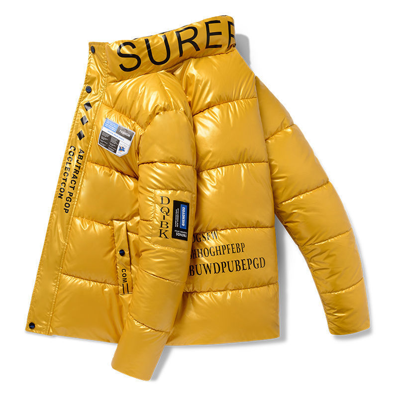 The New Hooded Thickened Shiny Cotton Coat Jacket Korean Fashion Trendy Solid Color CJD