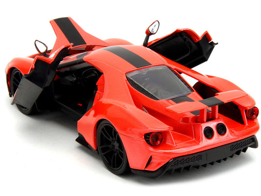 2017 Ford GT Light Red Metallic with Black Stripe "Pink Slips" Series 1/24 Diecast Model Car by Jada LuxuryLifeWay Online Store