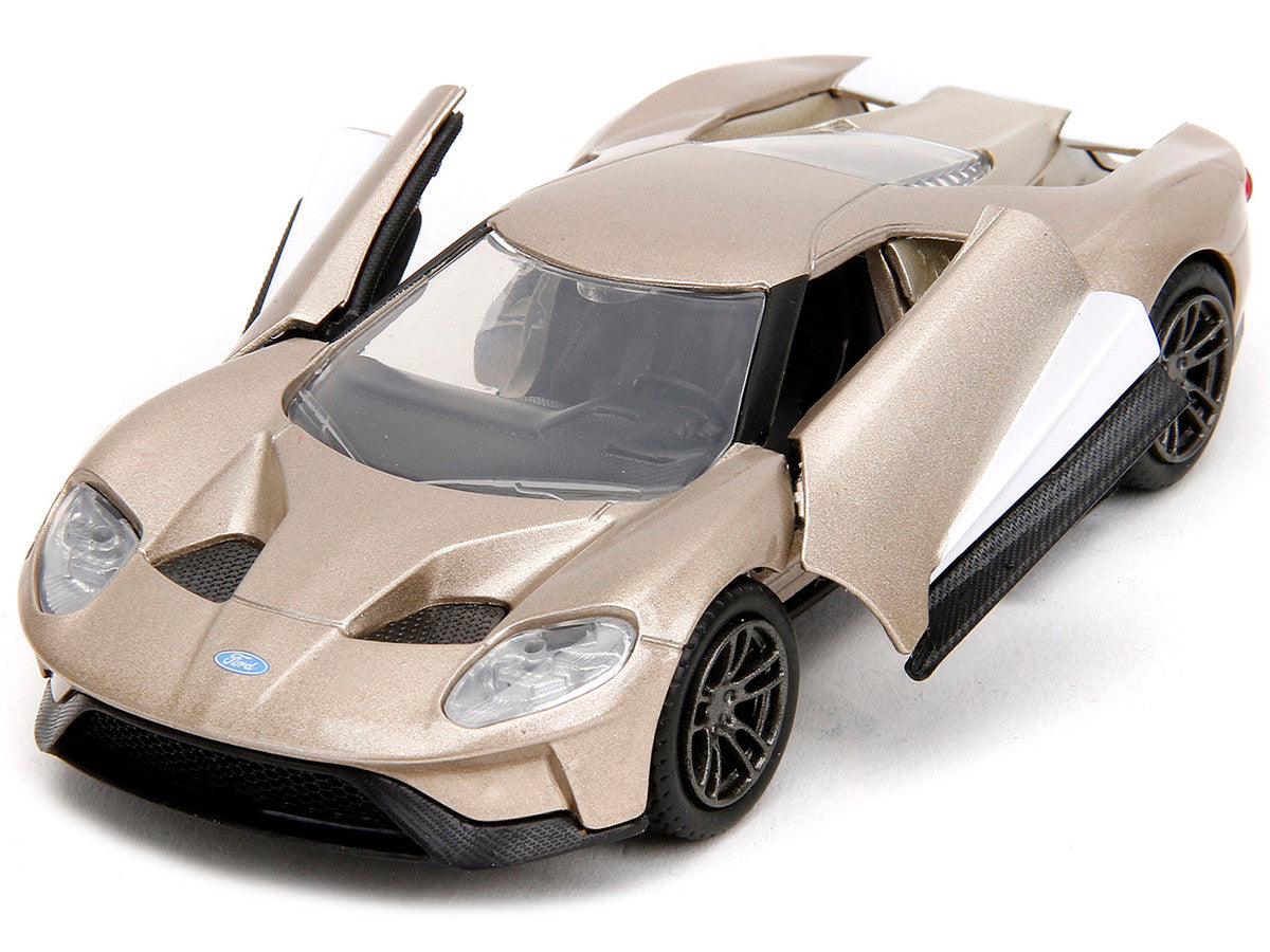 2017 Ford GT Gold Metallic with White Accents "Pink Slips" Series 1/32 Diecast Model Car by Jada LuxuryLifeWay Online Store