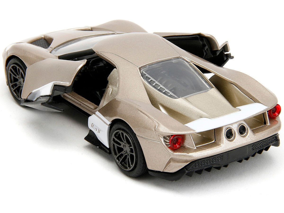 2017 Ford GT Gold Metallic with White Accents "Pink Slips" Series 1/32 Diecast Model Car by Jada LuxuryLifeWay Online Store