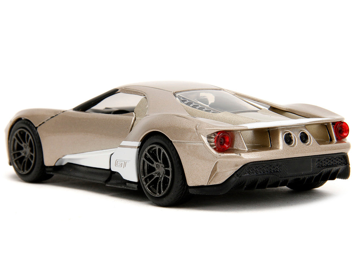 2017 Ford GT Gold Metallic with White Accents "Pink Slips" Series 1/32 Diecast Model Car by Jada LuxuryLifeWay Online Store