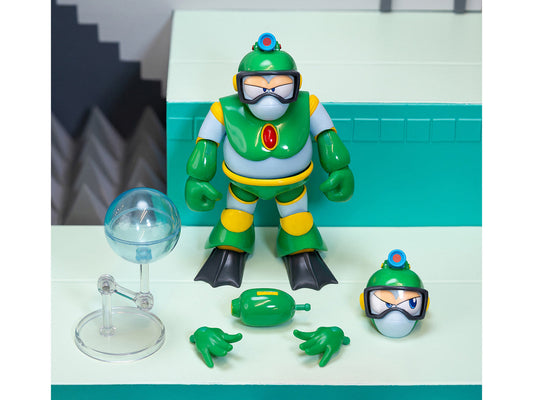 Bubble Man 5" Moveable Figure (Deluxe Version) with Accessories and Alternate Head and Hands "Mega Man" (1987) Video Game Model by Jada LuxuryLifeWay Online Store