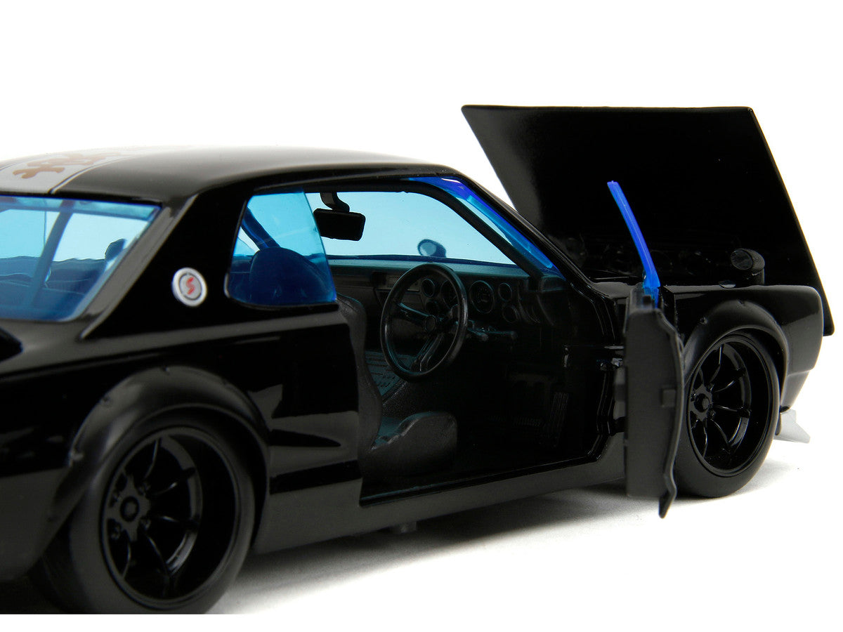 1971 Nissan Skyline GT-R RHD (Right Hand Drive) Black with Silver Stripe and Mikey Diecast Figure "Tokyo Revengers" (2021) TV Series "Anime Hollywood Rides" Series 1/24 Diecast Model Car by Jada LuxuryLifeWay Online Store