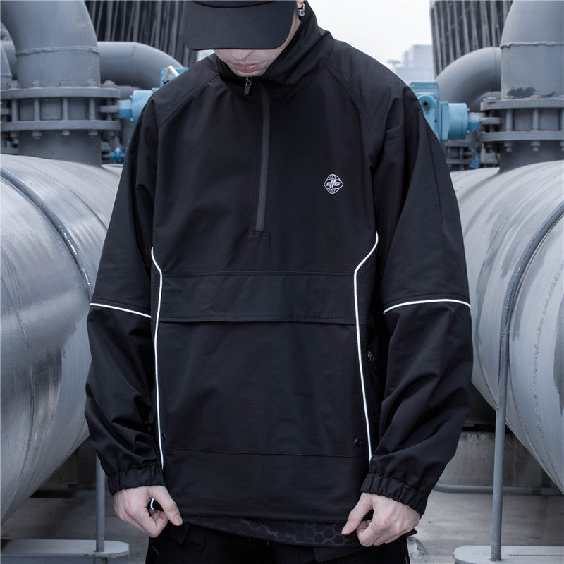 reflective half zipper jacket Best YouTube Store