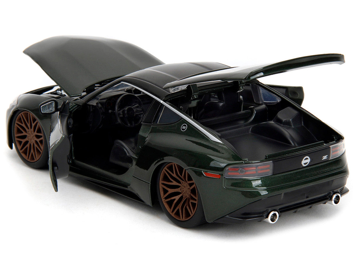 2023 Nissan Z Dark Green Metallic with Black Top "Fast X" (2023) Movie "Fast & Furious" Series 1/24 Diecast Model Car by Jada LuxuryLifeWay Online Store