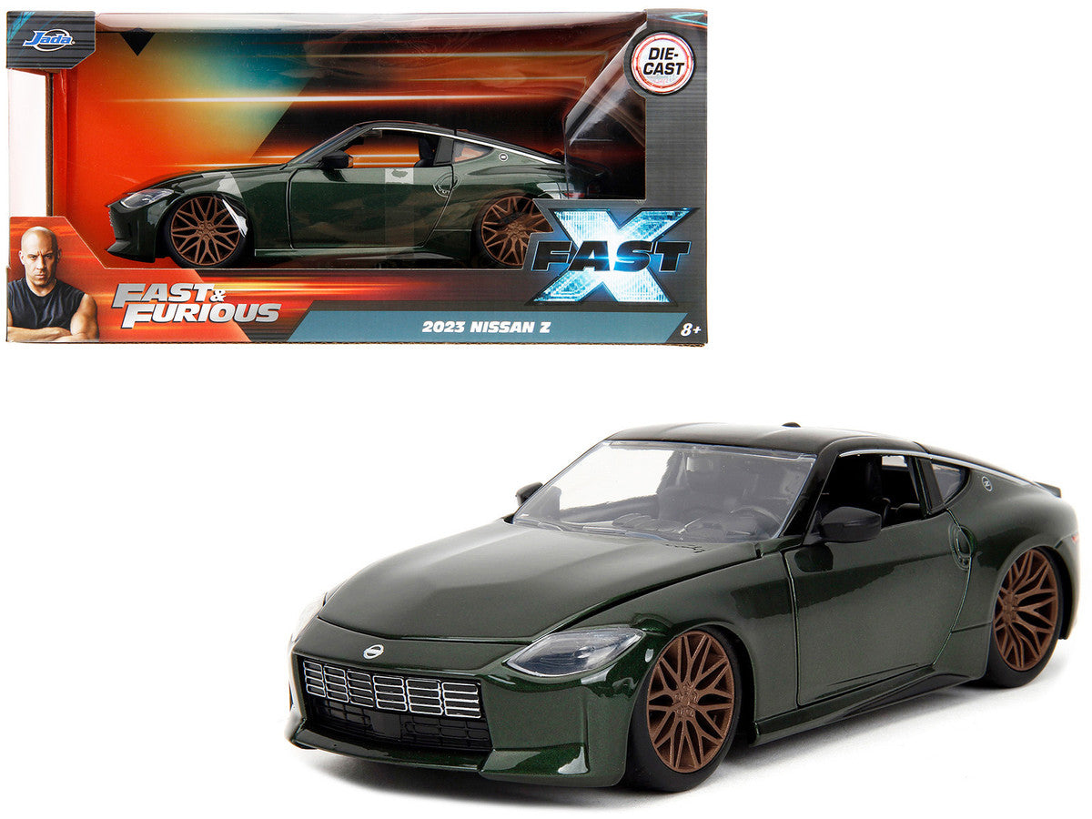 2023 Nissan Z Dark Green Metallic with Black Top "Fast X" (2023) Movie "Fast & Furious" Series 1/24 Diecast Model Car by Jada LuxuryLifeWay Online Store