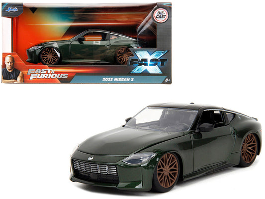 2023 Nissan Z Dark Green Metallic with Black Top "Fast X" (2023) Movie "Fast & Furious" Series 1/24 Diecast Model Car by Jada LuxuryLifeWay Online Store