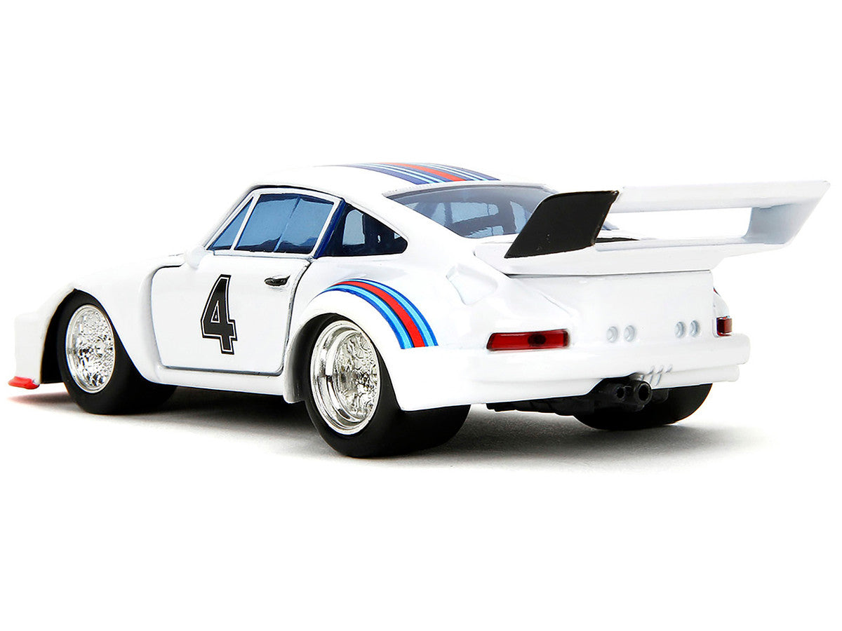 Porsche 935 Turbo #4 "Jazz" White with Blue and Red Stripes "Transformers" "Hollywood Rides" Series 1/32 Diecast Model Car by Jada LuxuryLifeWay Online Store