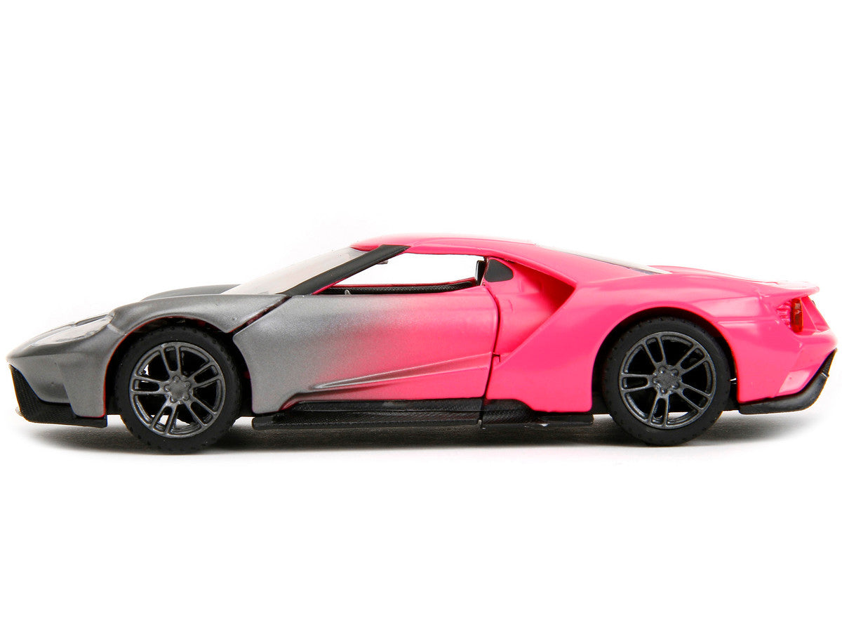 2017 Ford GT Gray Metallic and Pink Gradient "Pink Slips" Series 1/32 Diecast Model Car by Jada LuxuryLifeWay Online Store
